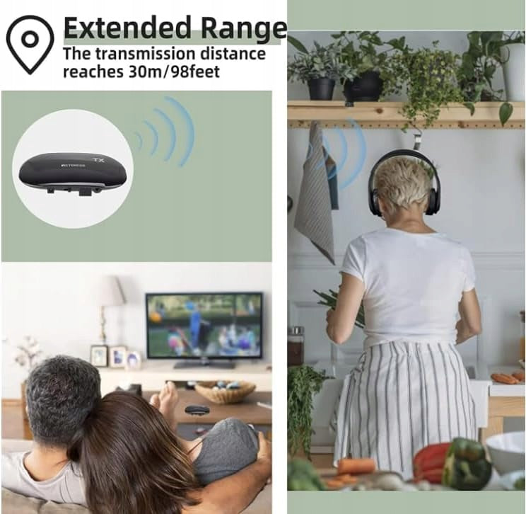 WIRELESS HEADPHONES FOR TV FOR SENIOR RETEKESS TA005 Packaging status original