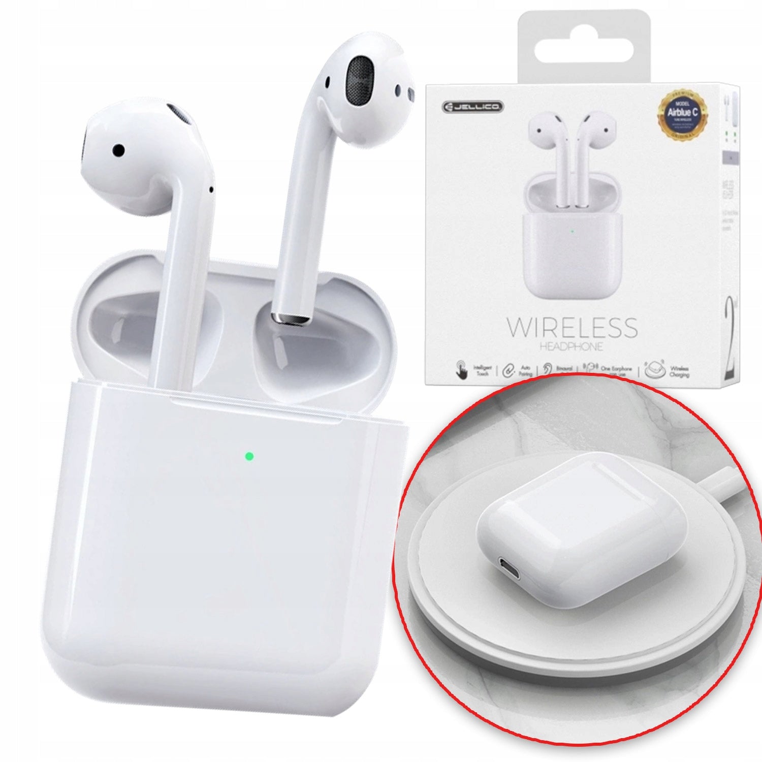 WIRELESS HEADPHONES Jellico AirBlue C White