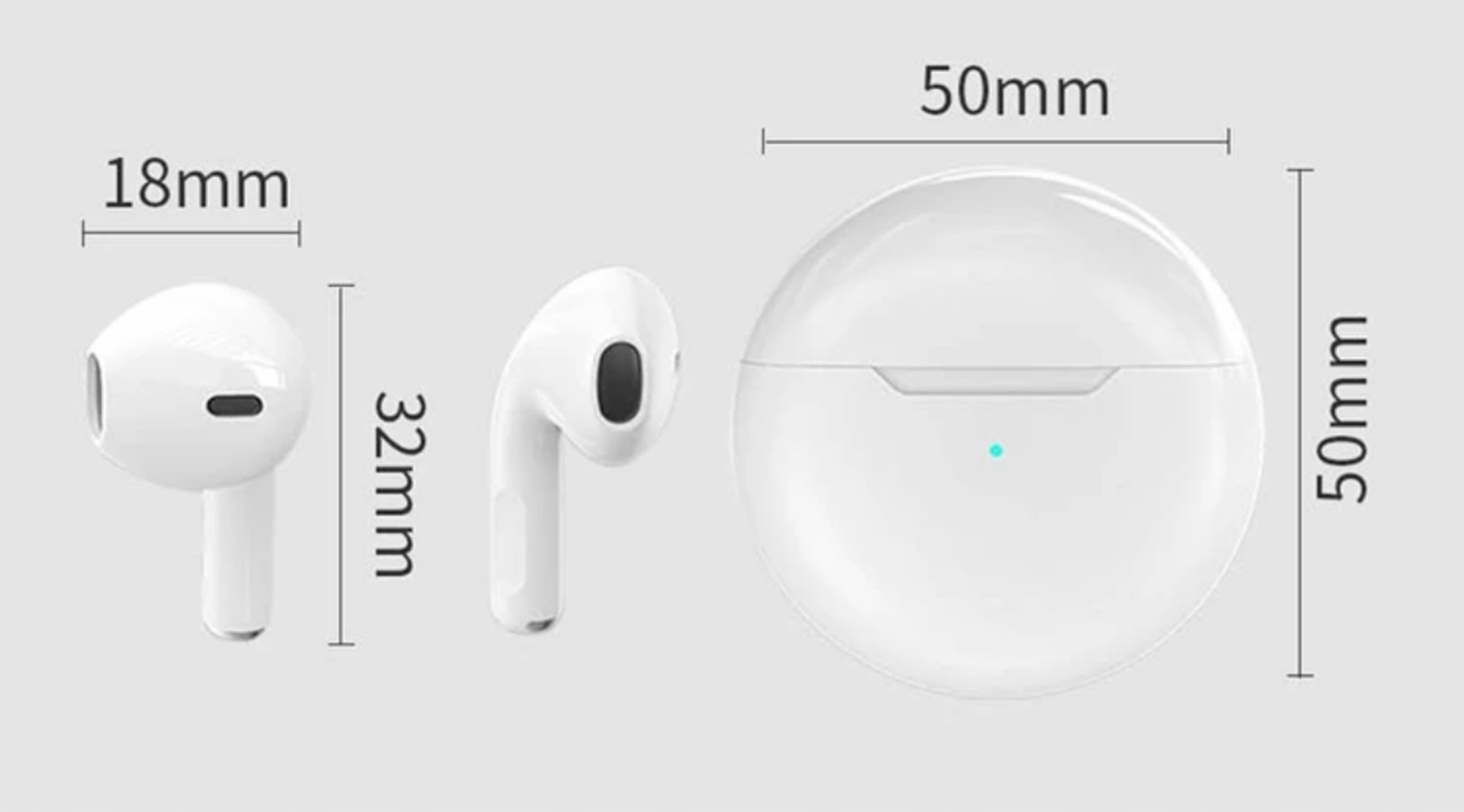 WIRELESS HEADPHONES PRO 6 BLUETOOTH 5.3 + POWERBANK + USB TYPE C CABLE Manufacturer code EARPHONES_PRO_6