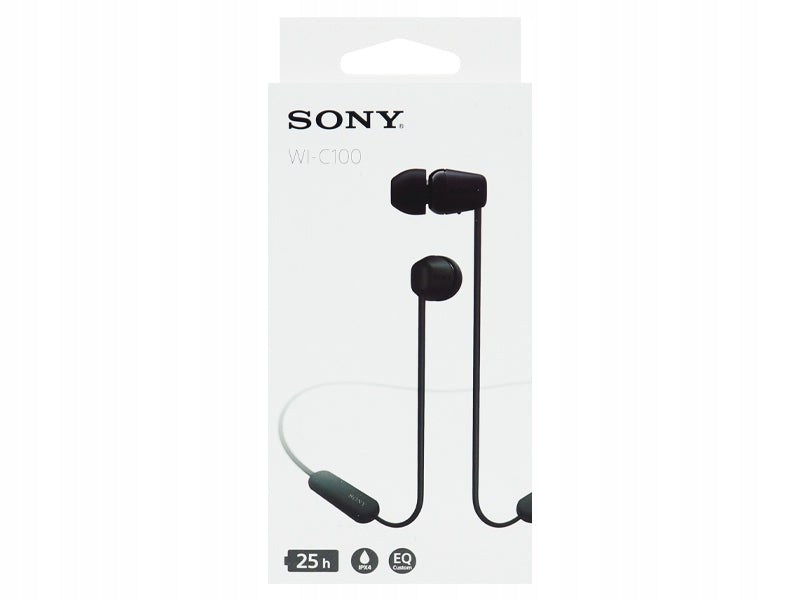 WIRELESS HEADPHONES SONY WI-C100B IPX4 BT 5.0 VOICE ASSISTANT 25h Manufacturer code WI-C100