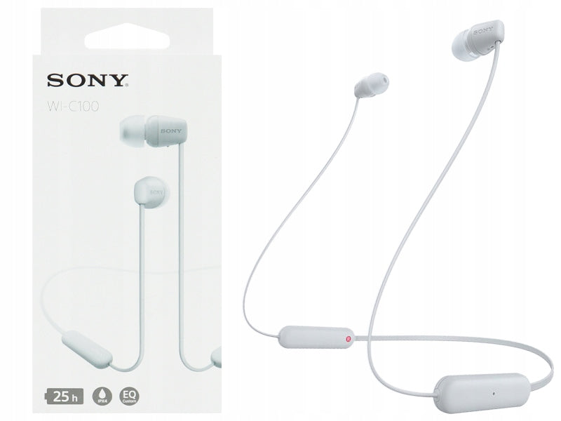 WIRELESS HEADPHONES SONY WI-C100B IPX4 BT 5.0 VOICE ASSISTANT 25h