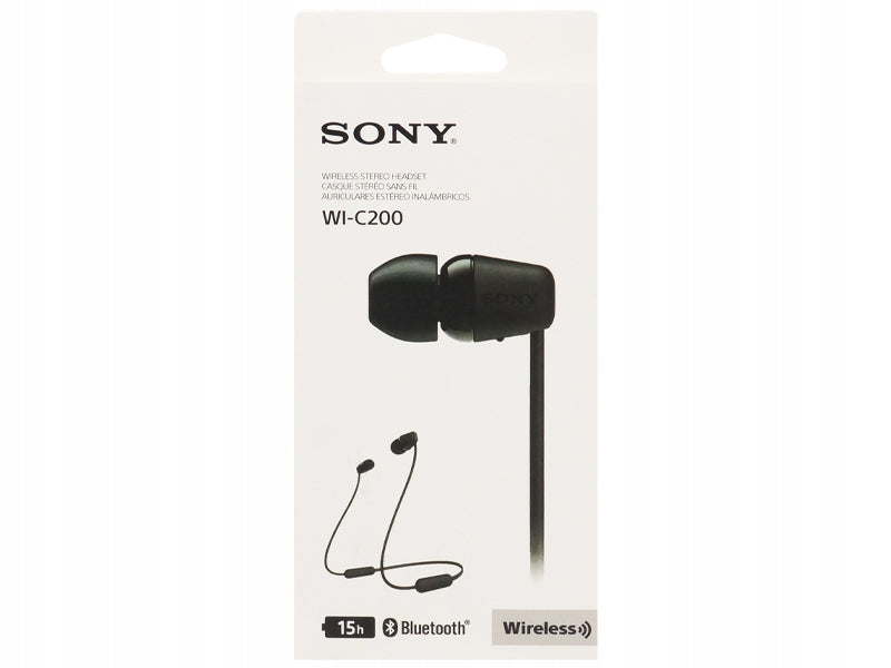 WIRELESS HEADPHONES SONY WI-C200 IPX4 BT 5.0 VOICE ASSISTANT 15h Brand Sony
