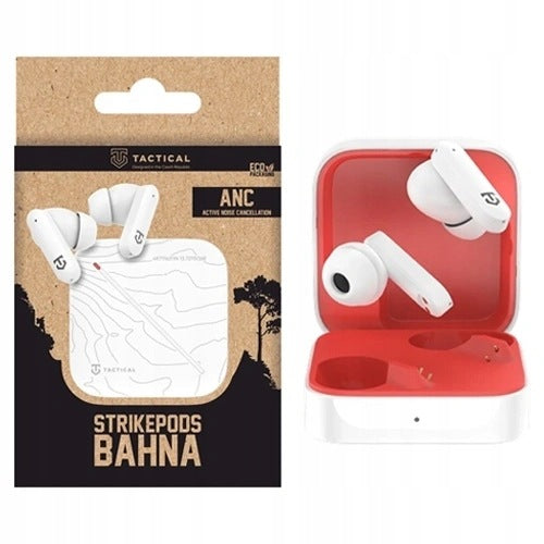 WIRELESS HEADPHONES TACTICAL STRIKEPODS BAHNA ANC BLUETOOTH WHITE