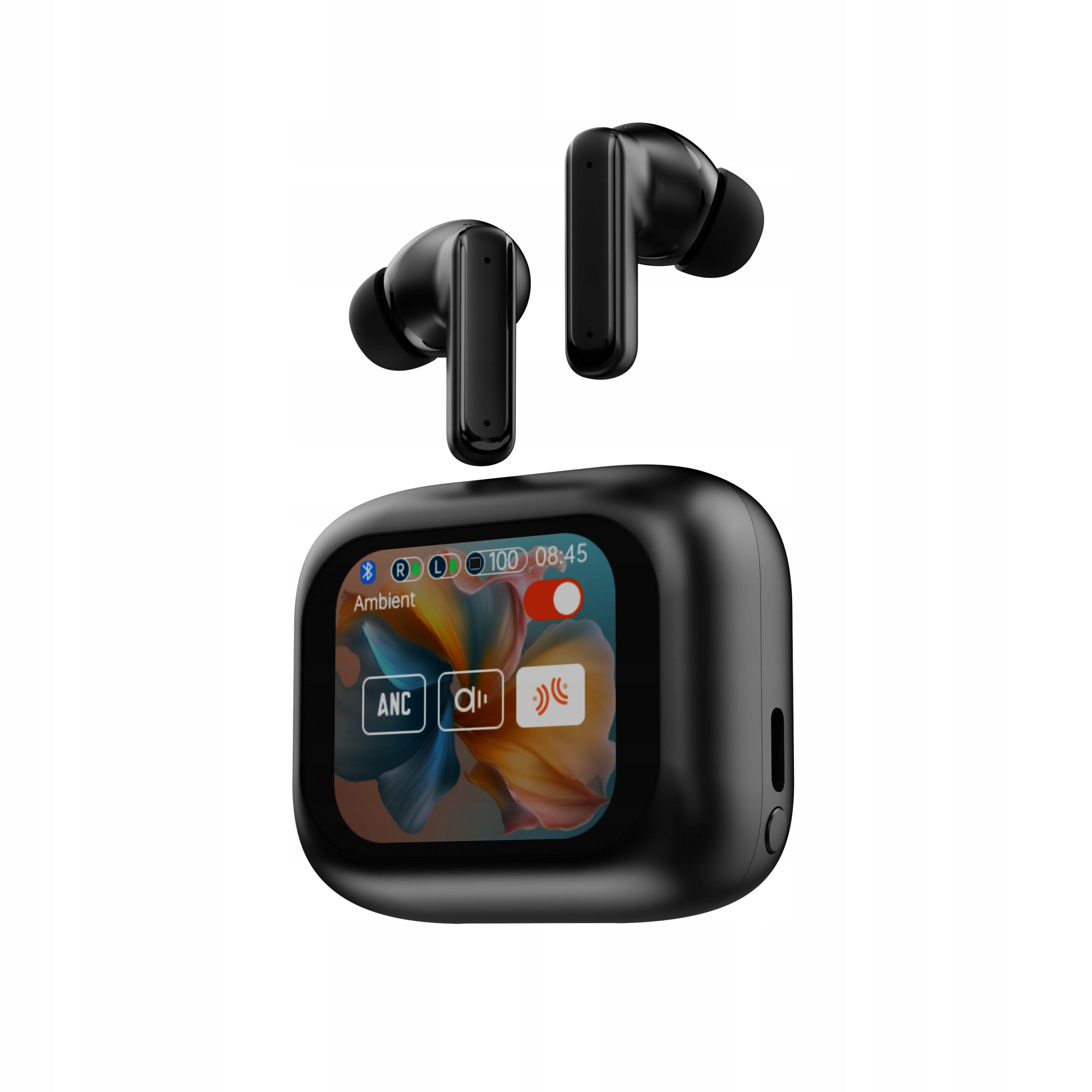 WIRELESS HEADPHONES TWS IN-EAR BLUETOOTH BLACK LED DISPLAY EAN (GTIN) 5904162812875
