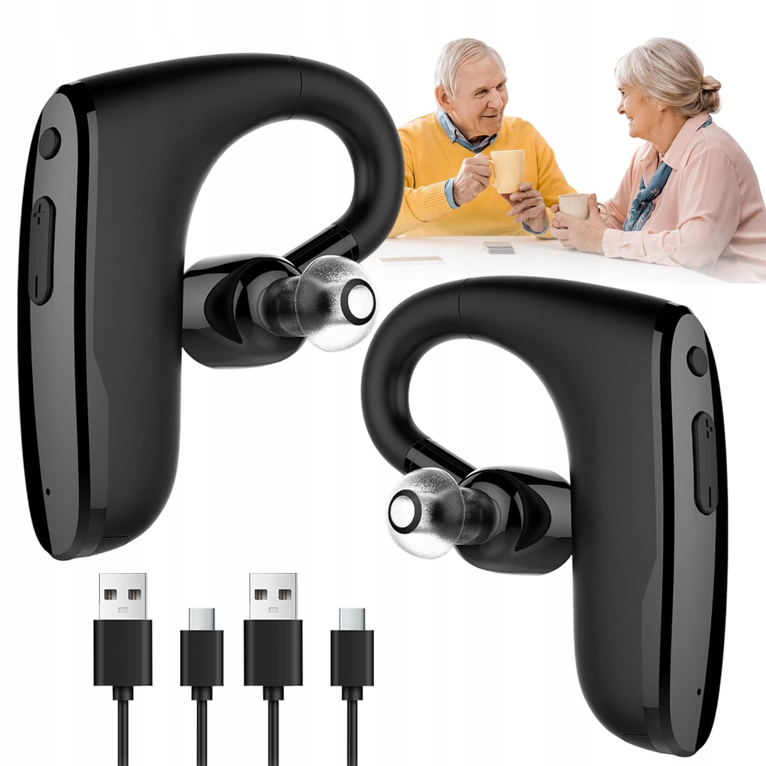 WIRELESS HEARING AIDS WITH BLUETOOTH FUNCTION WITH USB CHARGING Medical device no