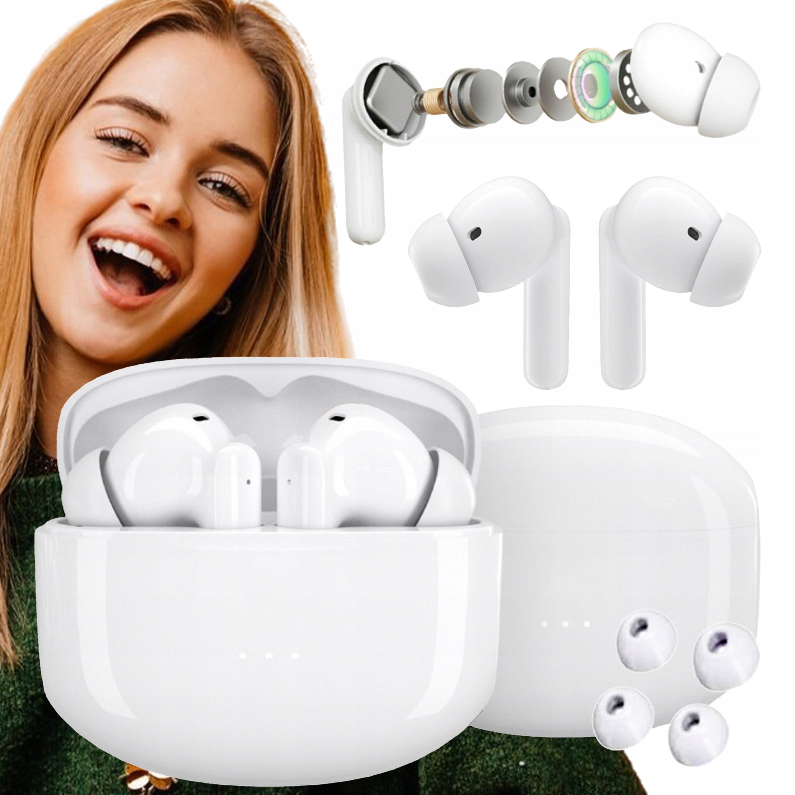 WIRELESS Headphones Lewer USB-C In-Ear Microphone WHITE BLUETOOTH 5.3 EAN (GTIN) 5906700047305