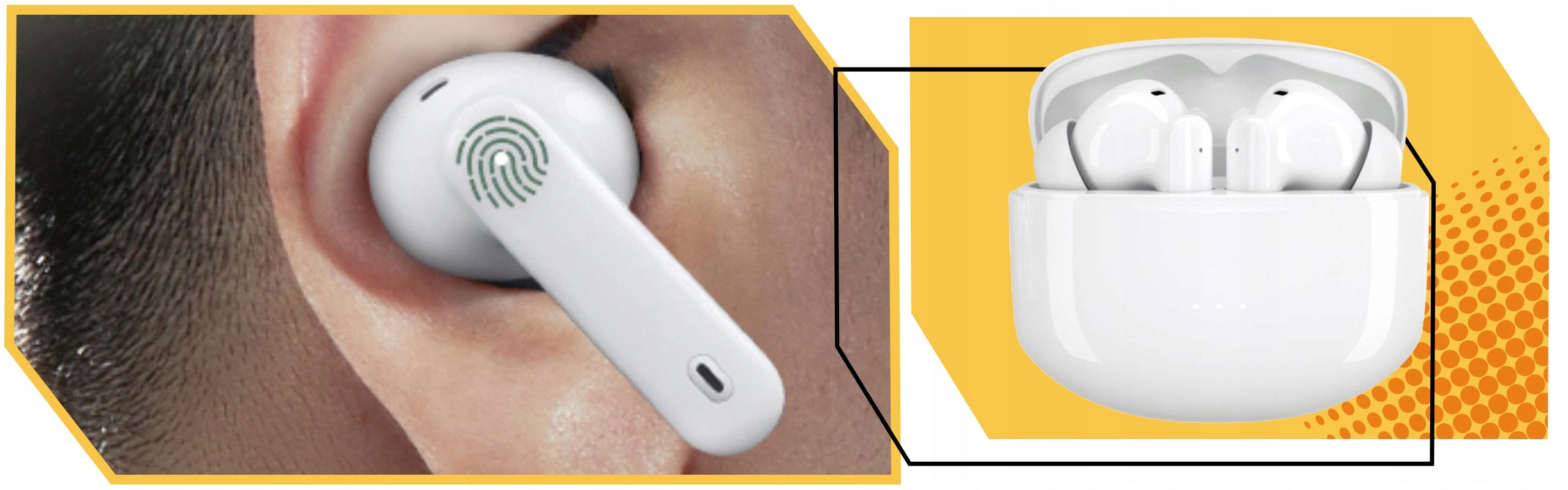 WIRELESS Headphones Lewer USB-C In-Ear Microphone WHITE BLUETOOTH 5.3 Manufacturer code Słuchawki bezprzewodowe bluetooth 5.3