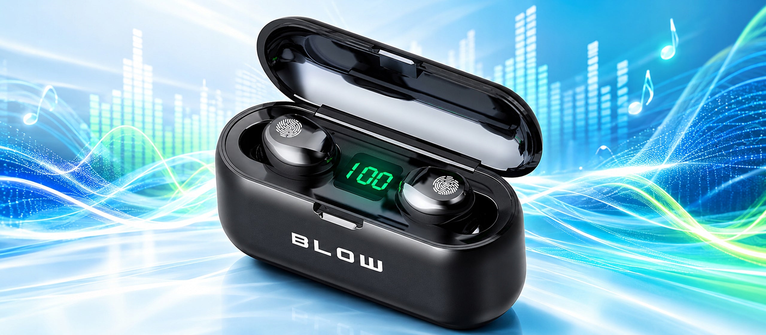 WIRELESS IN-EAR HEADPHONES BLUETOOTH 5.1 POWERBANK CASE MICROPHONE Packaging status original