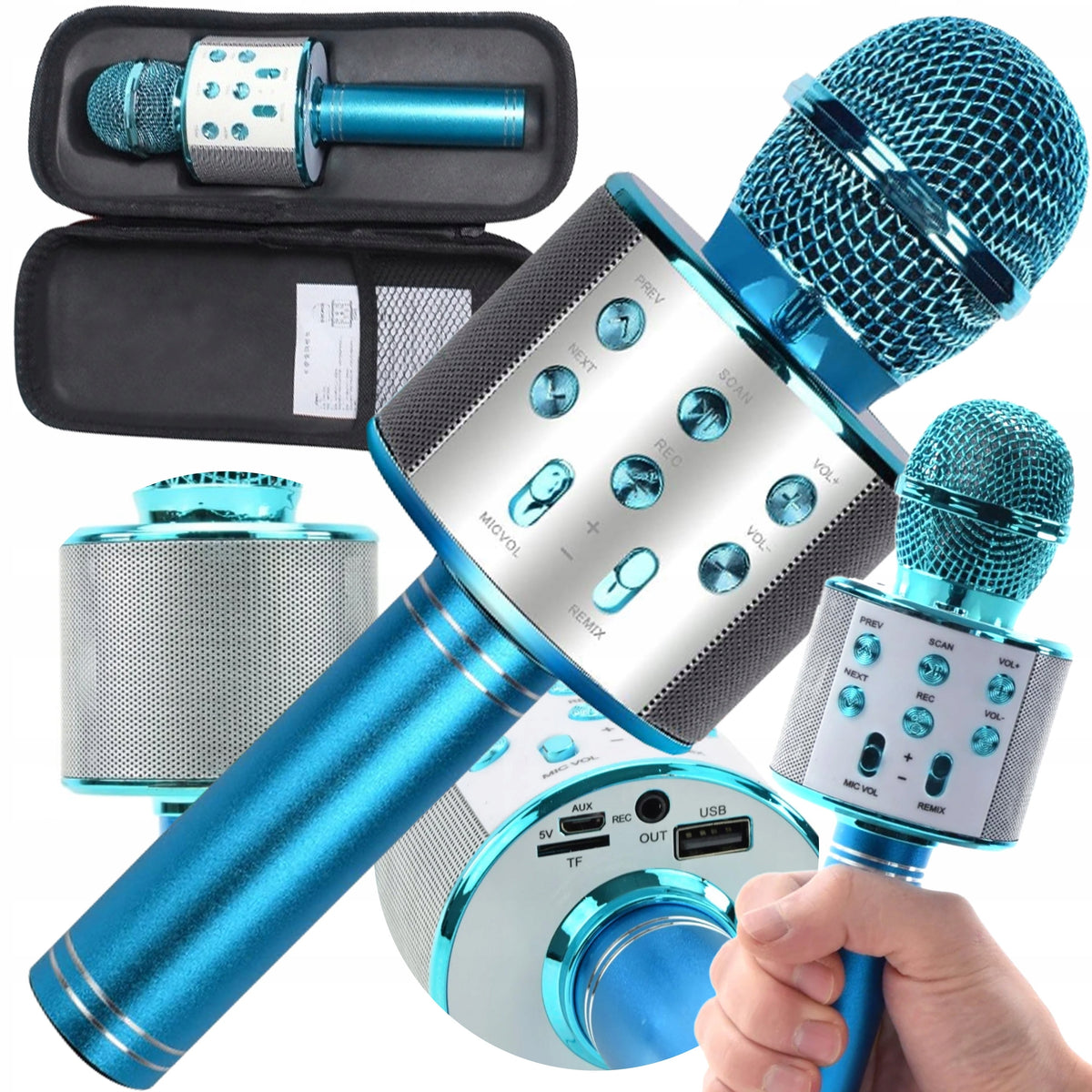 WIRELESS KARAOKE MICROPHONE BLUETOOTH SPEAKER FOR KIDS FOR USB GIFT