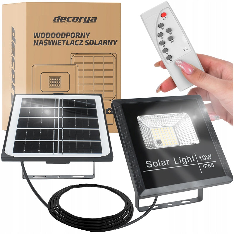 WIRELESS LED FLOODLIGHT HALOGEN SOLAR LAMP DUSK SENSOR REMOTE CONTROL