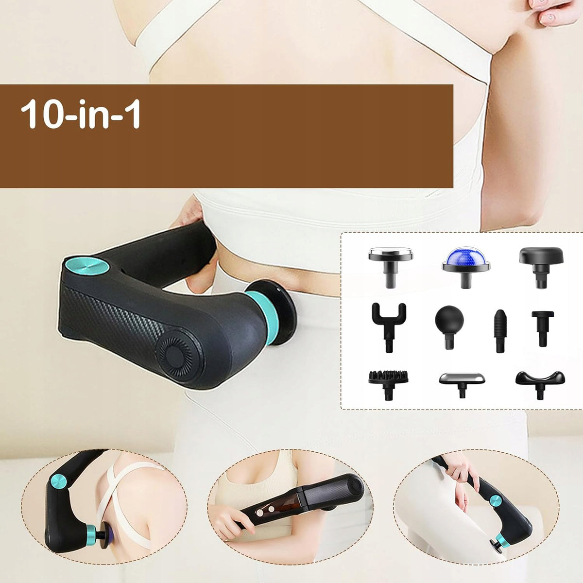 WIRELESS MASSAGER WITH HEATING FUNCTION, MASSAGE GUN, FOLDABLE Brand no brand