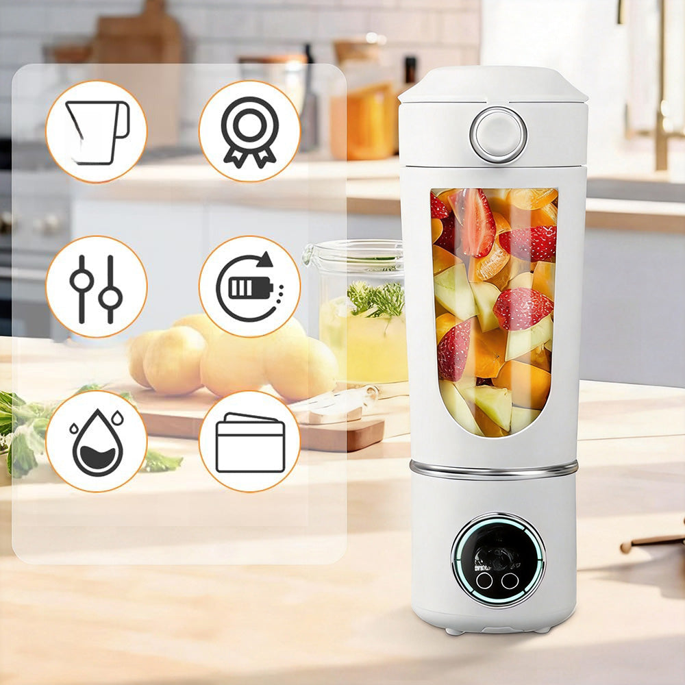 WIRELESS MIXER 700ML 12 USB BLADES FOR SMOOTHIES AND SMOOTHIES Dominant color white