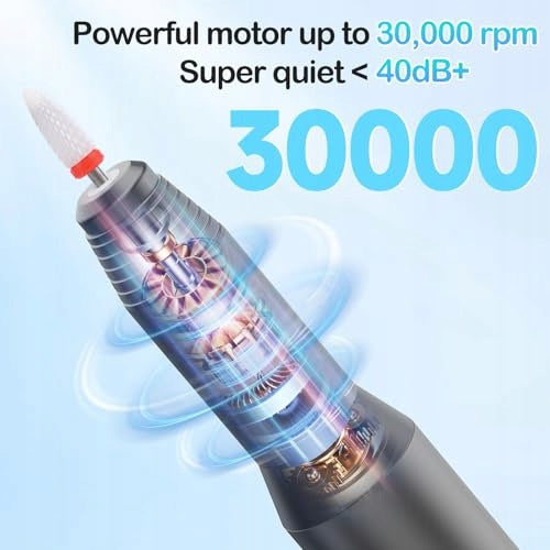 WIRELESS NAIL MILLING MACHINE 30000 RPM PROFESSIONAL SET Milling machine type plunge