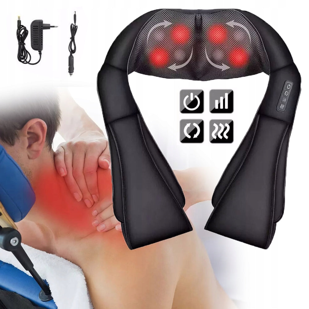 WIRELESS NECK AND SHOULDER MASSAGER, SHIATSU MASSAGE DEVICE, GIFTS