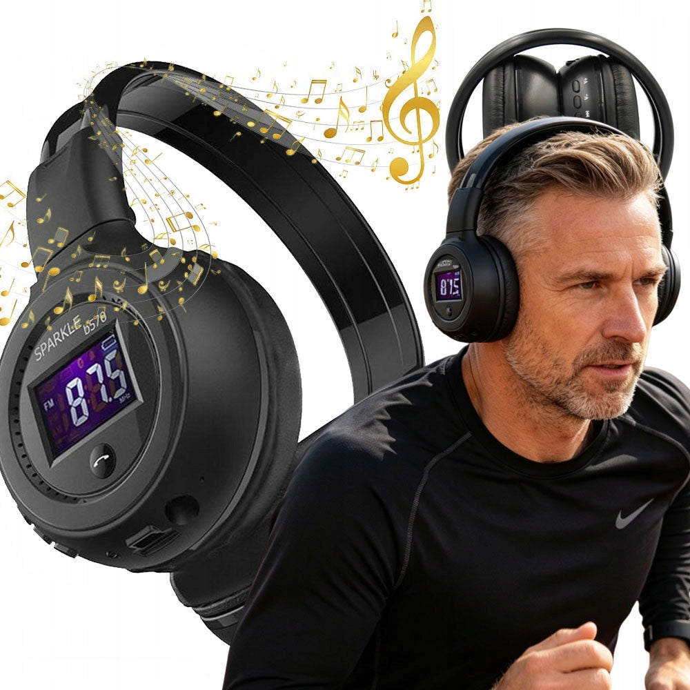 WIRELESS ON-EAR HEADPHONES FOR RUNNING COMPUTER PHONE TV RADIO Brand no brand