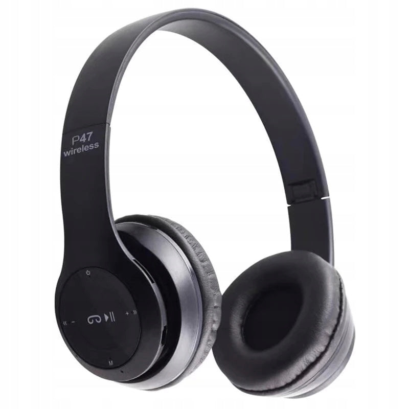 WIRELESS ON-EAR HEADPHONES P47 BLUETOOTH MICROPHONE RANGE LARGE MP3 Manufacturer code P47
