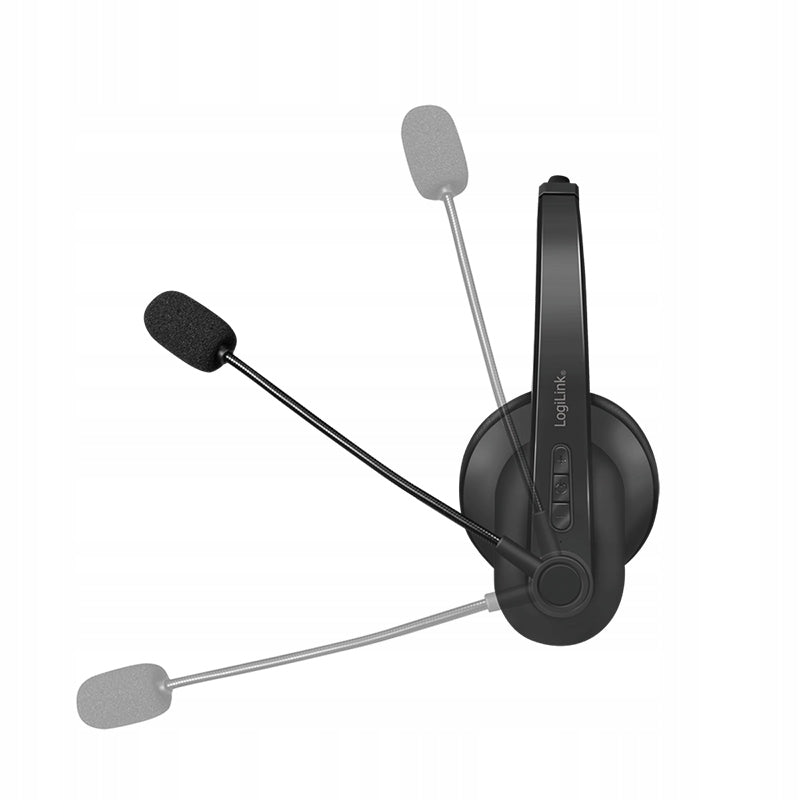 WIRELESS On-Ear Headphones With Microphone For Office Call Center Logilink Manufacturer code BT0060