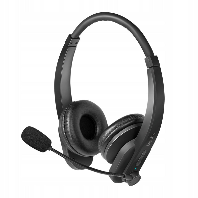 WIRELESS On-Ear Headphones With Microphone For Office Call Center Logilink