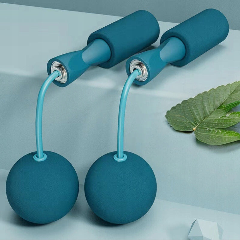 WIRELESS SKIPPING ROPE WITHOUT ROPE WITH BALLS CARDIO FITNESS TRAINING BLUE V