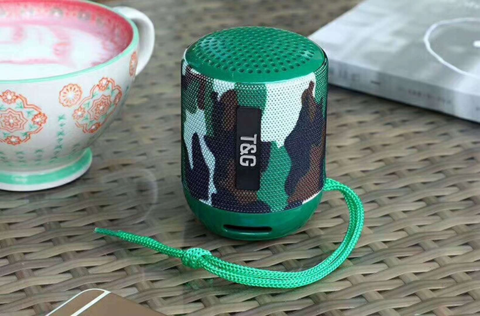 WIRELESS SPEAKER BT T&G TG129 BLUETOOTH RADIO CAMO MICROPHONE Packaging status original