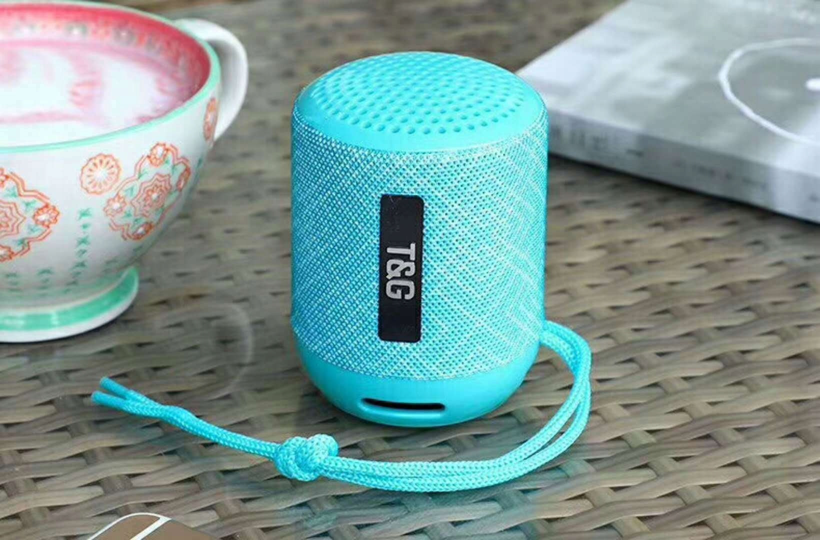 WIRELESS SPEAKER BT T&G TG129 BLUETOOTH RADIO TURQUOISE Packaging status original