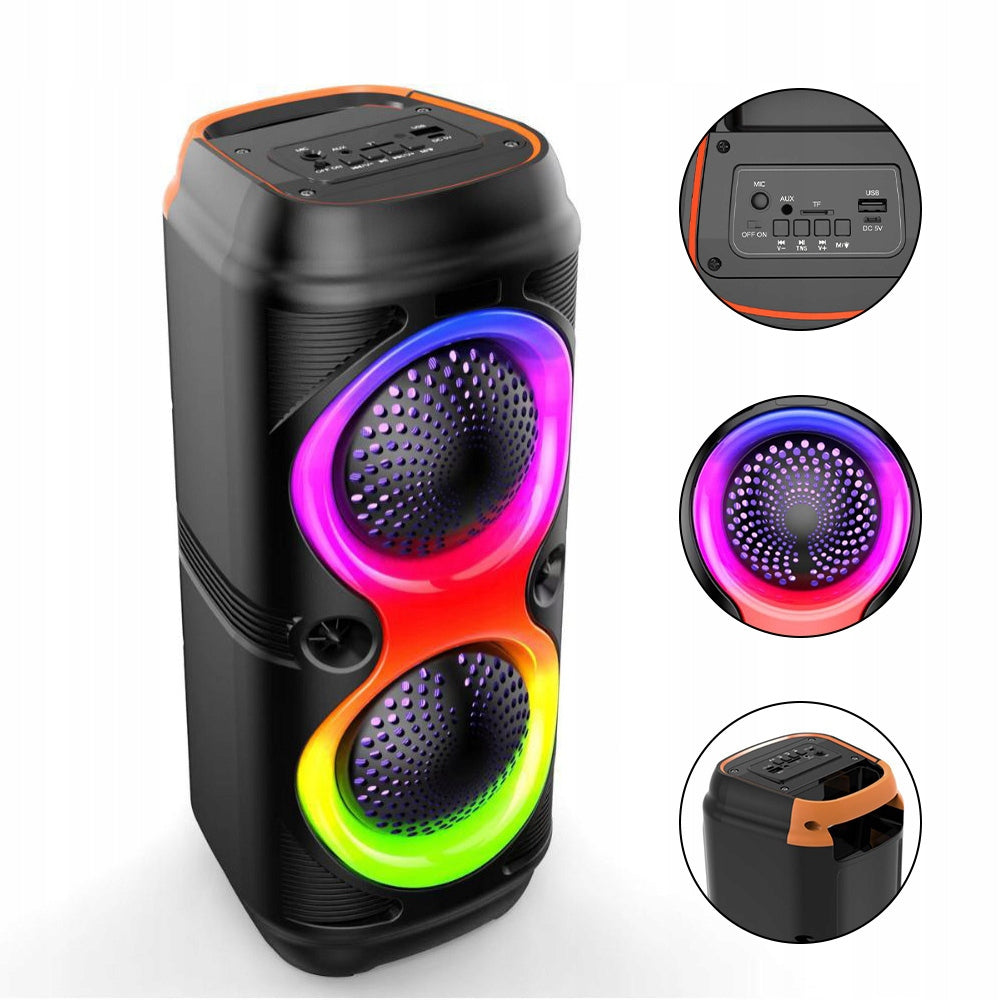 WIRELESS SPEAKER PORTABLE BOOMBOX LED KARAOKE BLUETOOTH RADIO FM USB Model other