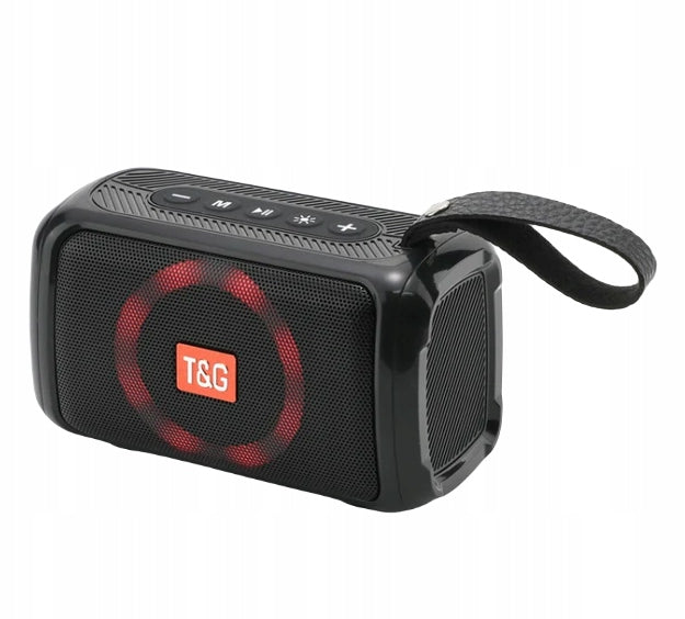 WIRELESS SPEAKER T&G TG193 POWERFUL BLUETOOTH RADIO LED MICROPHONE BLACK