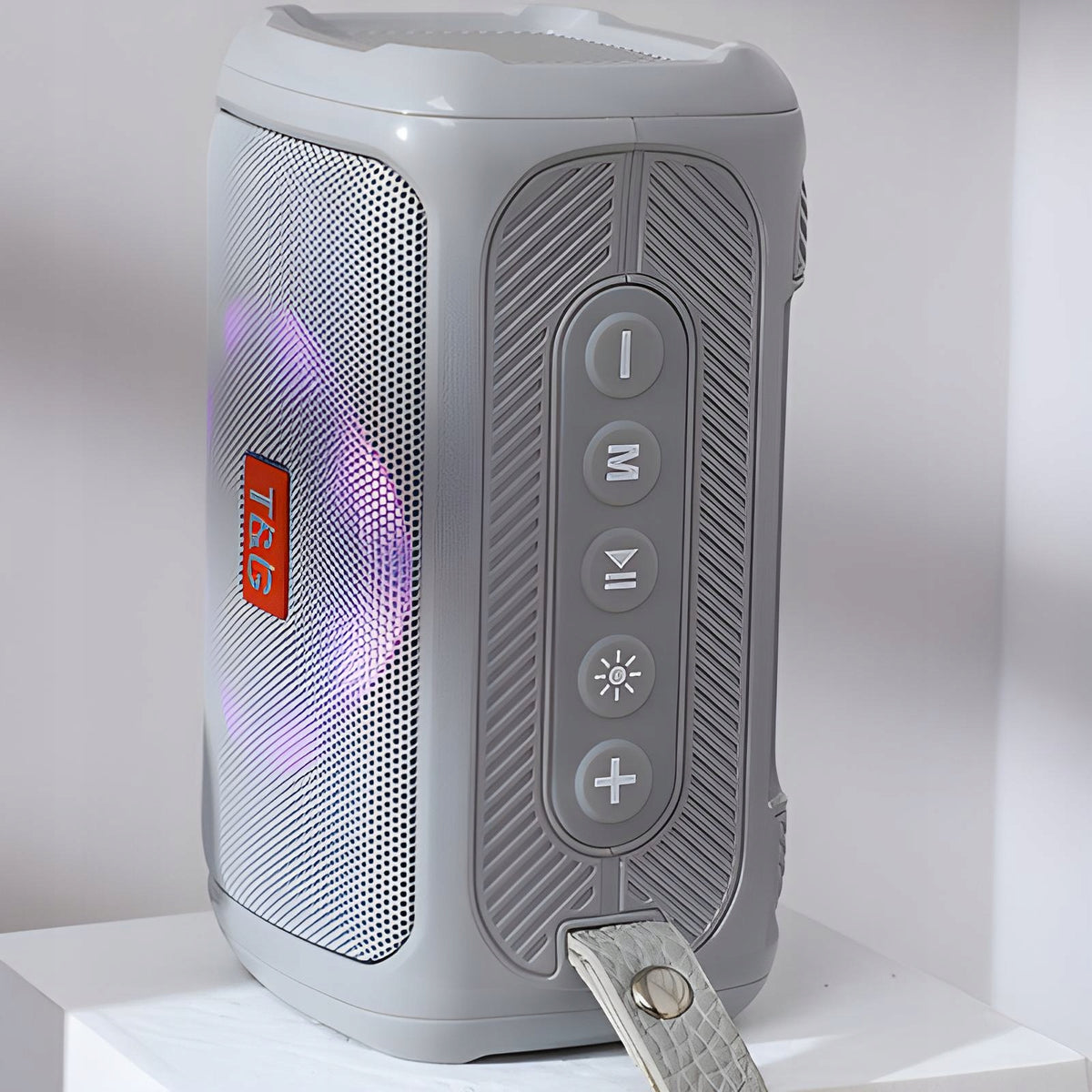 WIRELESS SPEAKER T&G TG193 POWERFUL BLUETOOTH RADIO LED MICROPHONE RED Packaging status original