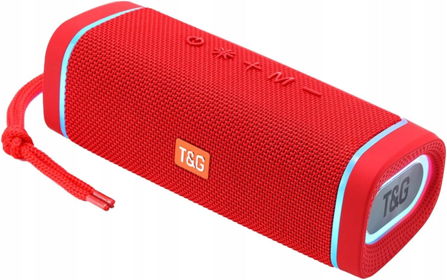 WIRELESS SPEAKER T&G TG375 BASS RADIO BLUETOOTH LED MICROPHONE RED