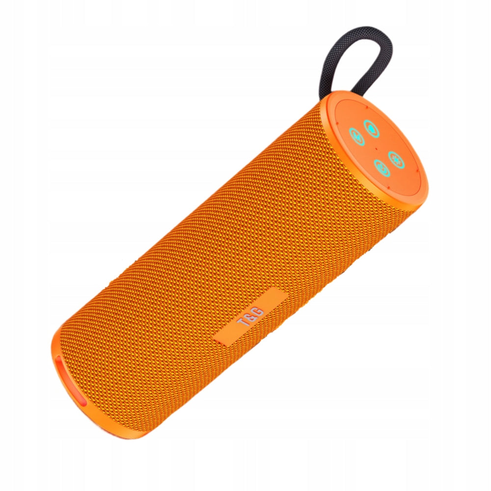 WIRELESS SPEAKER T&G TG421 BASS RADIO BLUETOOTH LED MICROPHONE ORANGE