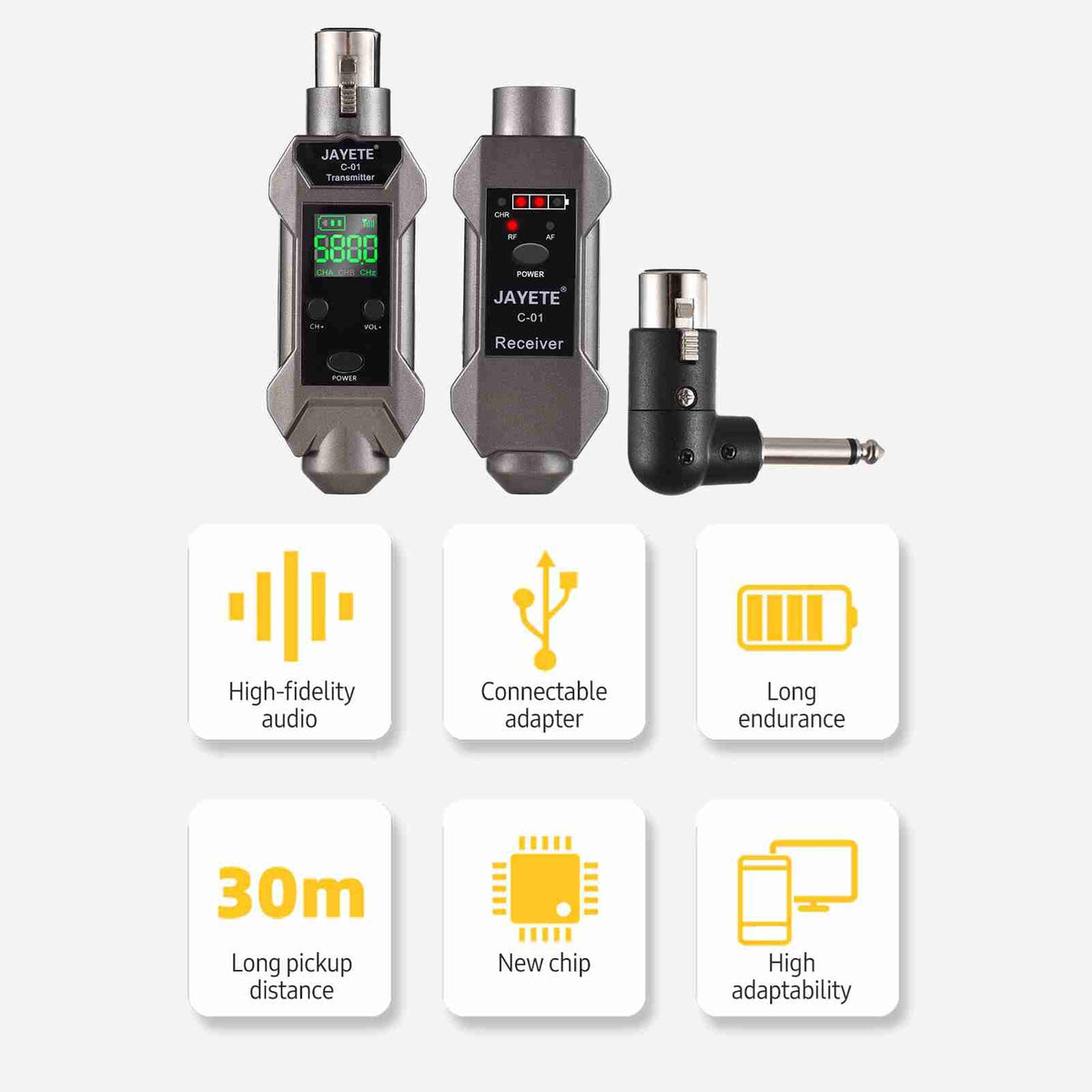 WIRELESS SYSTEM WIRELESS TRANSMITTER AND RECEIVER XLR TO CAPACITOR Manufacturer code 1471471471