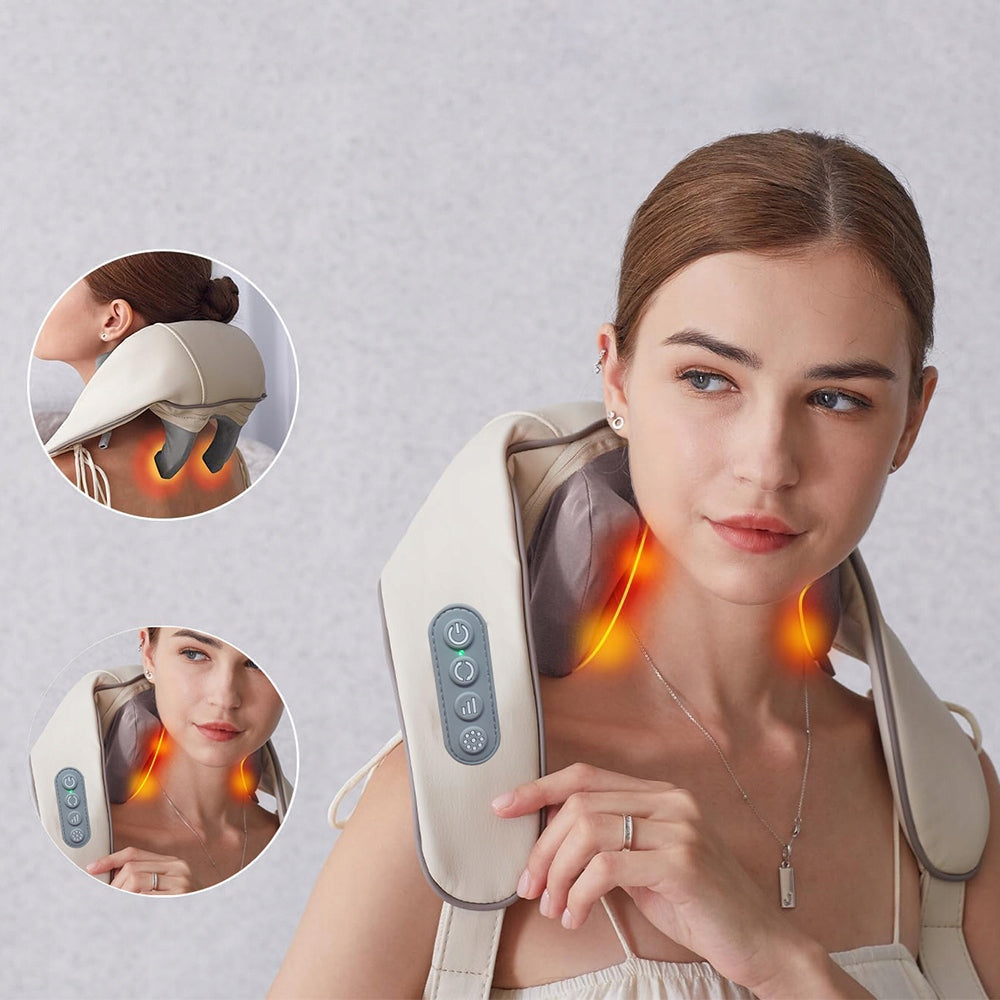 WIRELESS WARM NECK Massager Back Arms For BATTERY Medical device no