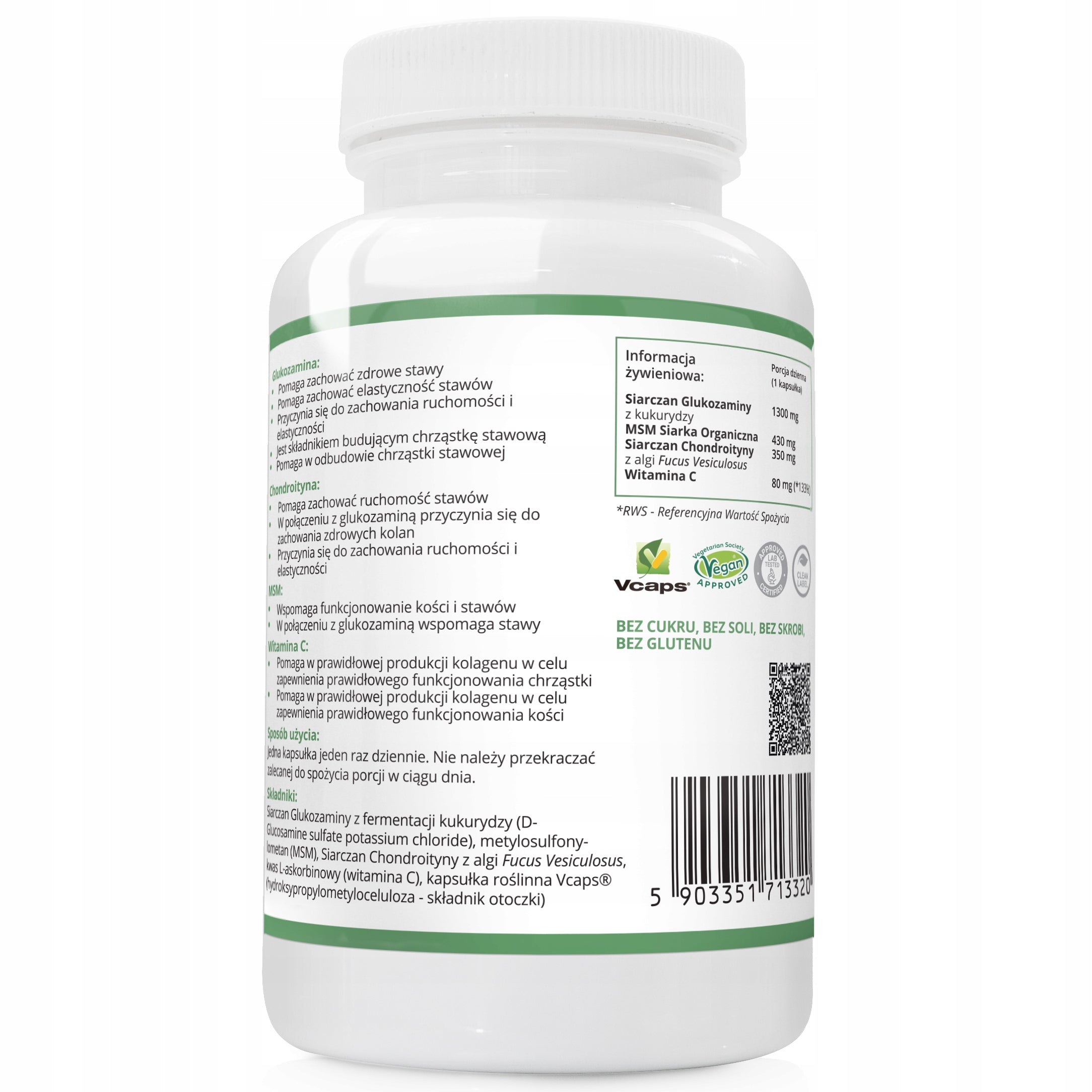 WISH GLUCOSAMINE CHONDROITIN MSM VITAMIN C VEGE 120capsules Brand Wish Pharmaceutical
