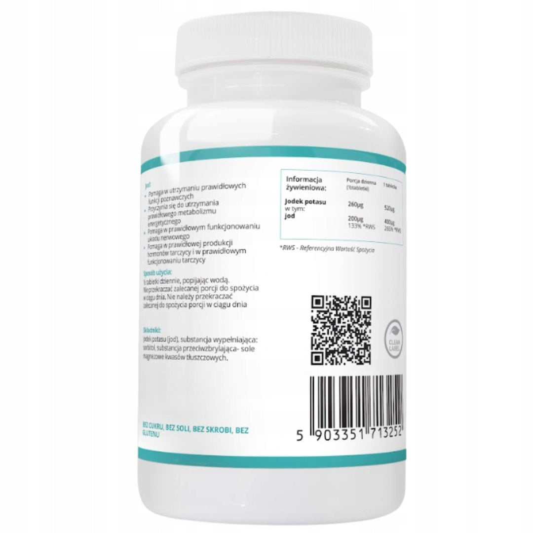 WISH Iodine Potassium iodide 400 mcg Thyroid 180 tablets Medical device no