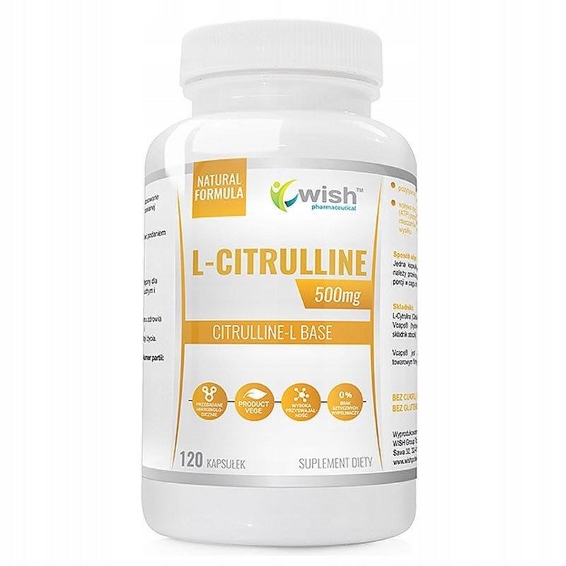 WISH L-CITRULLINE 500MG 120C MUSCLE PUMP REGENERATION EFFICIENCY