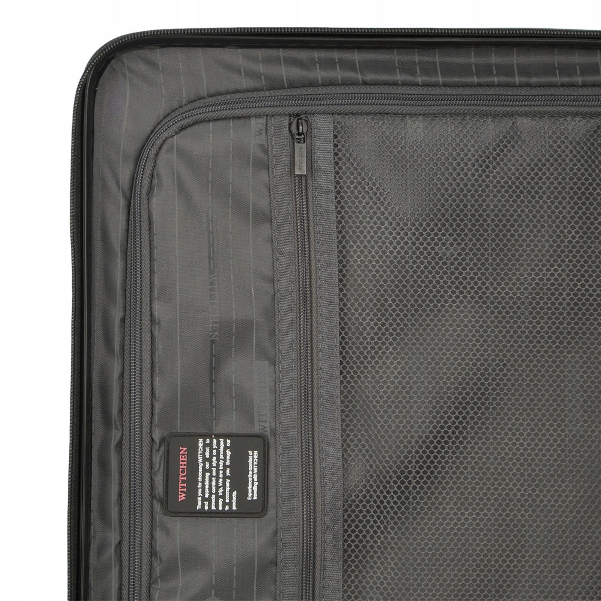 WITTCHEN Large suitcase made of ABS grooved Dimensions large