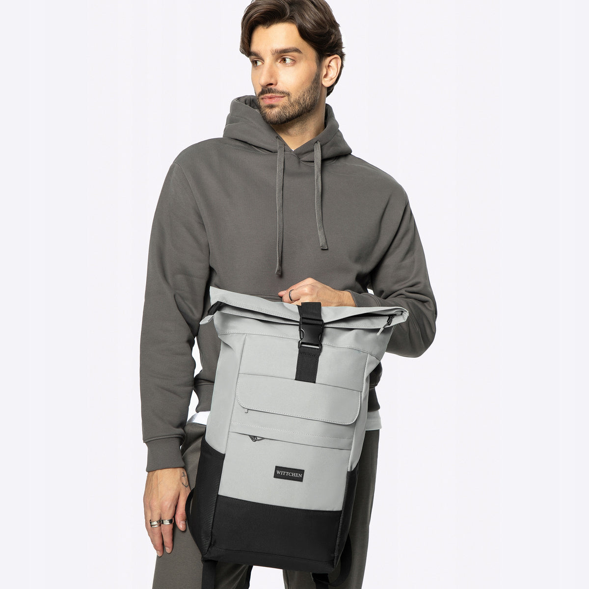 WITTCHEN backpack on board aircraft grey - black Packaging status original