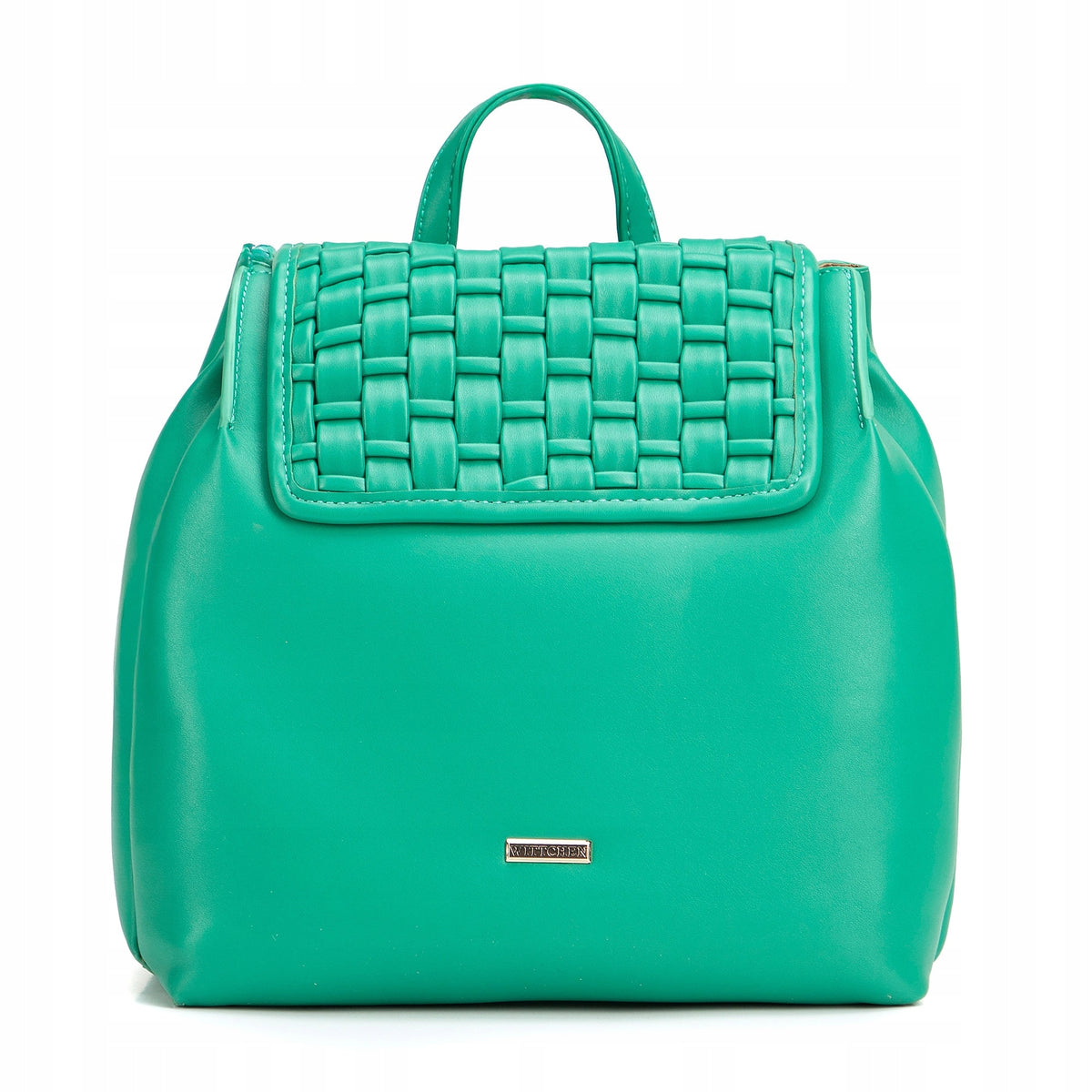 WITTCHEN women's backpack with braided flap green