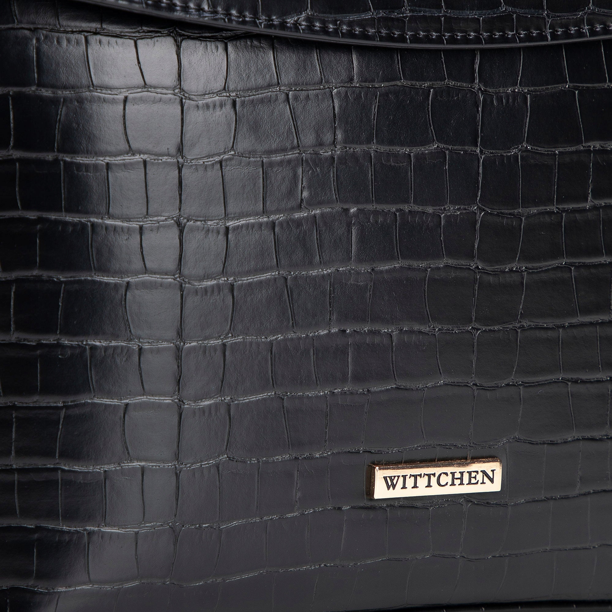 WITTCHEN women's imitation leather backpack croco two-chamber black Brand WITTCHEN