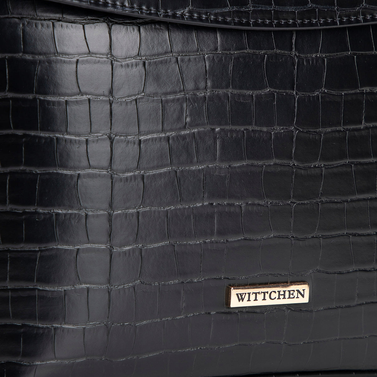 WITTCHEN women's imitation leather backpack croco two-chamber black Brand WITTCHEN