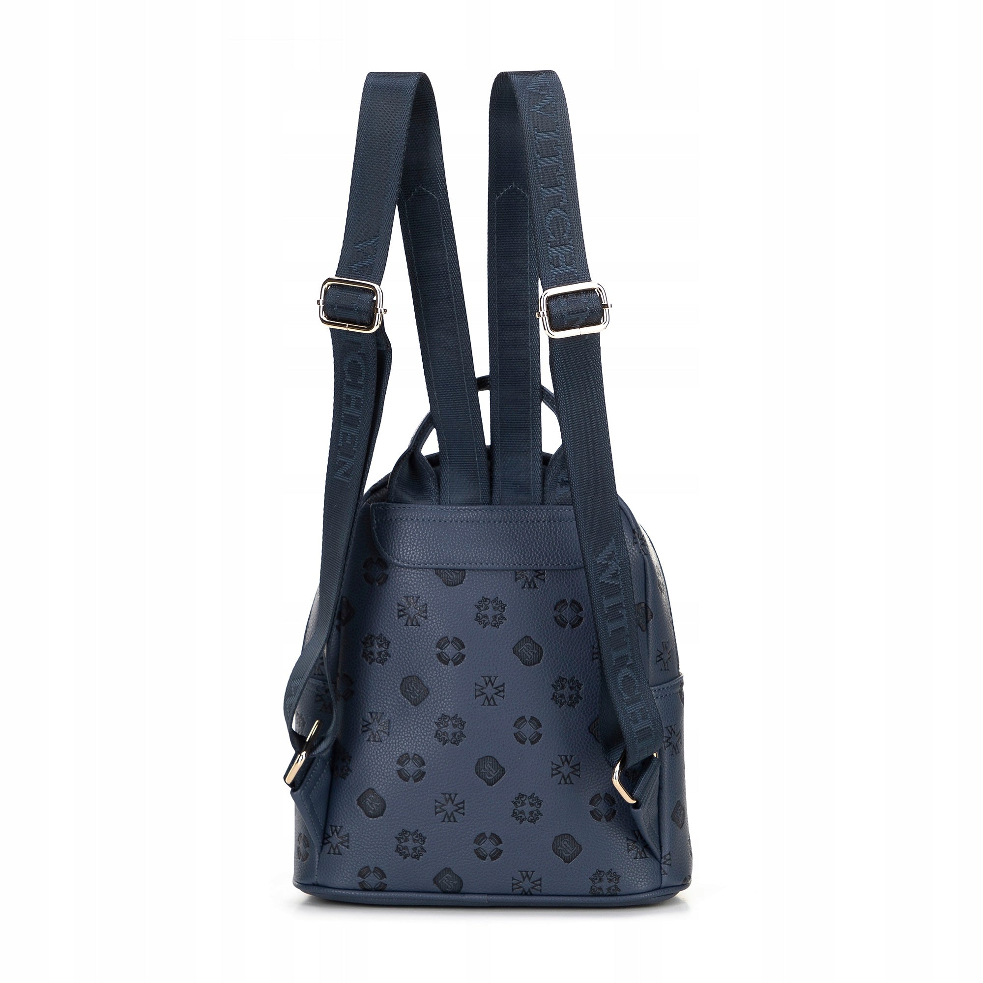 WITTCHEN women's imitation leather backpack navy blue Main pattern plain