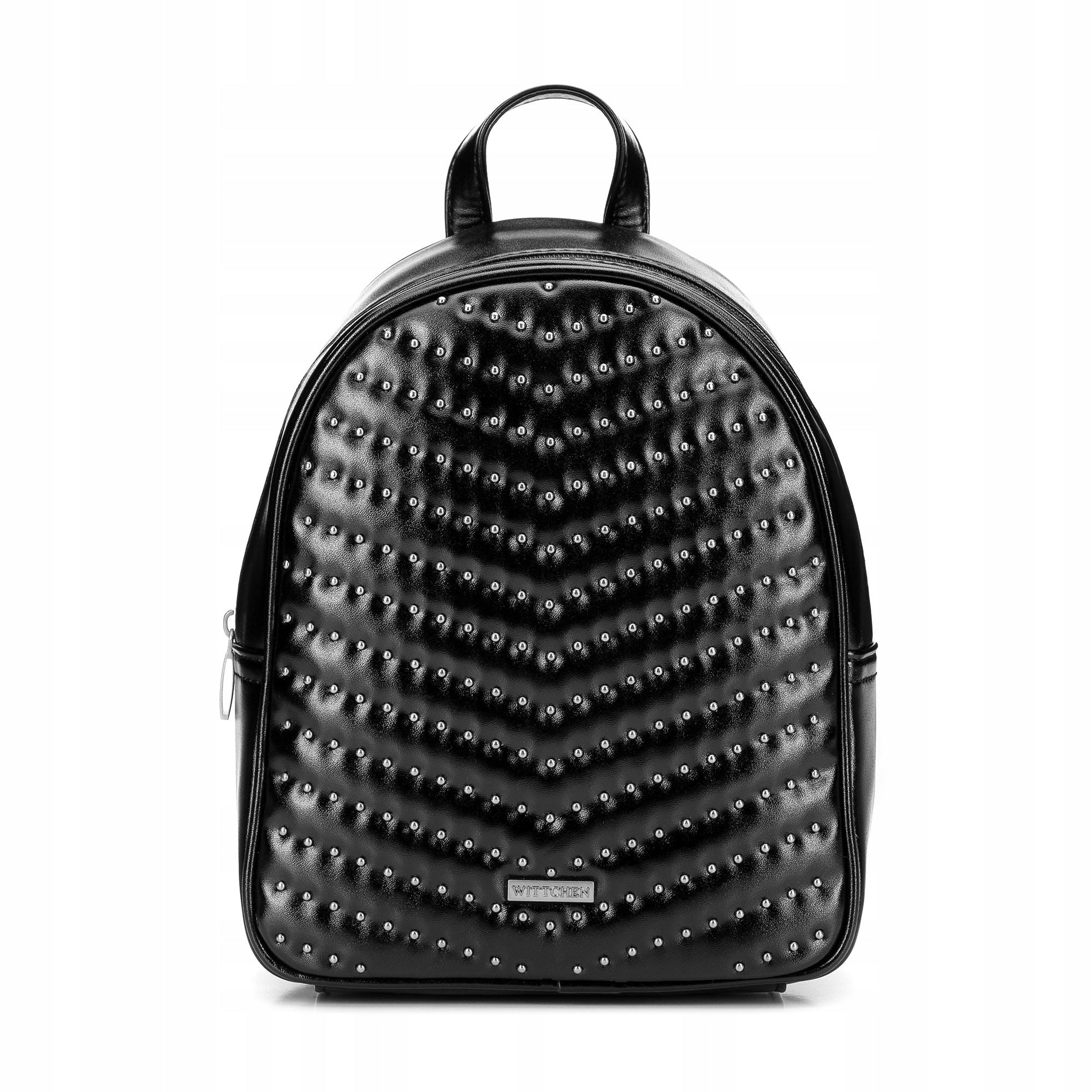 WITTCHEN women's imitation leather backpack with rhinestones black - graphite