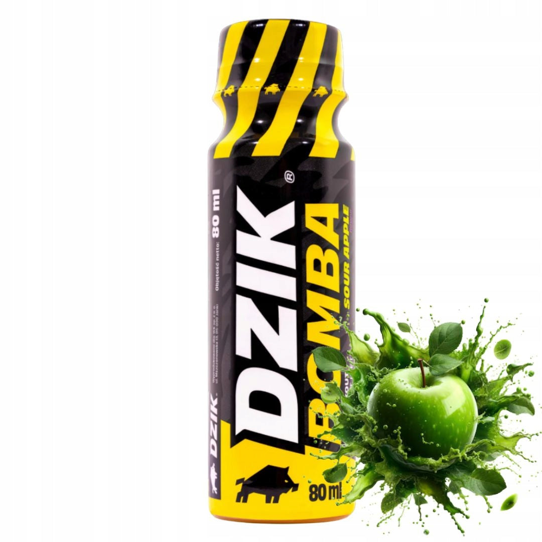 WK DZIK BOMB PREWORKOUT SHOT Pre-workout SOUR APPLE 80 ml 20 SHOTS Packaging status original