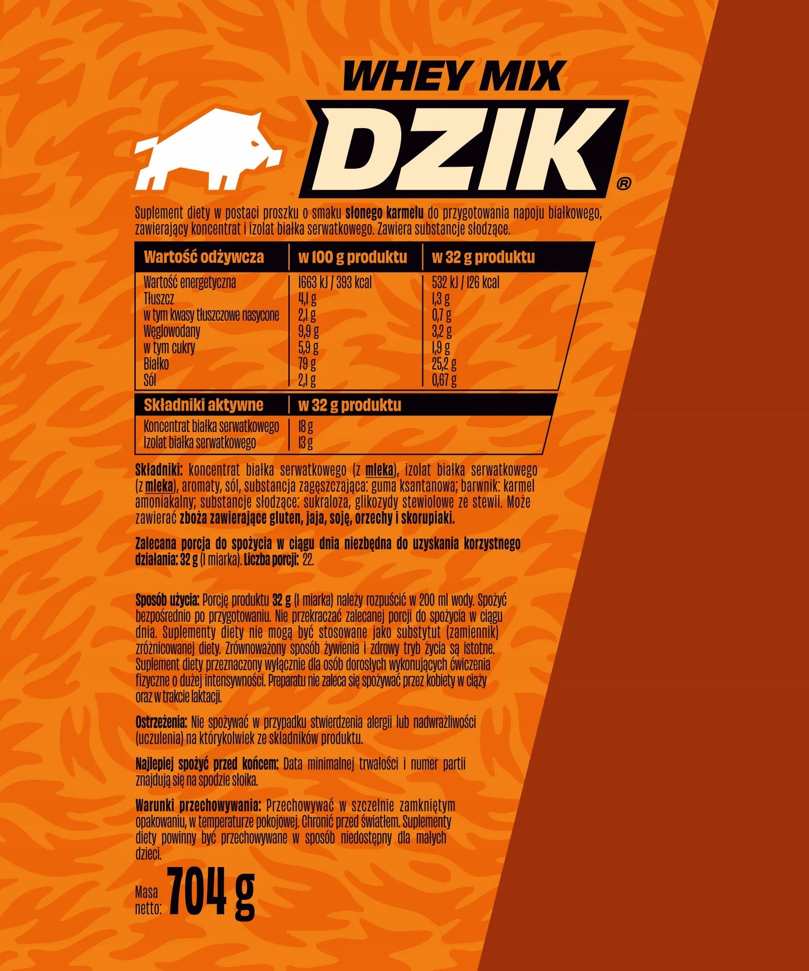 WK DZIK Salty Caramel Protein Conditioner 704 g Packaging status original