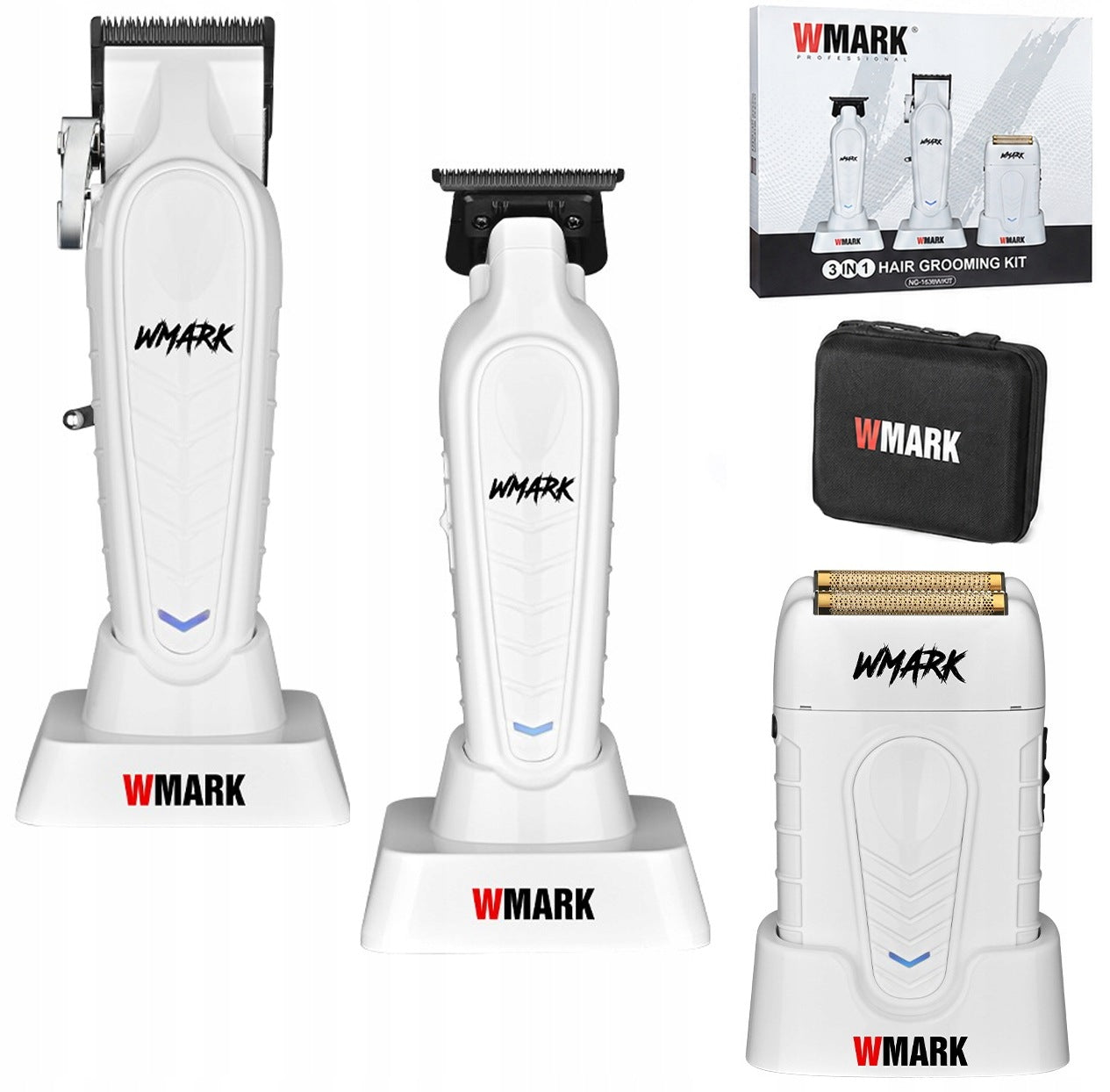 WMARK NG-1638W KIT Barber Set Professional razor + trimmer + shaver