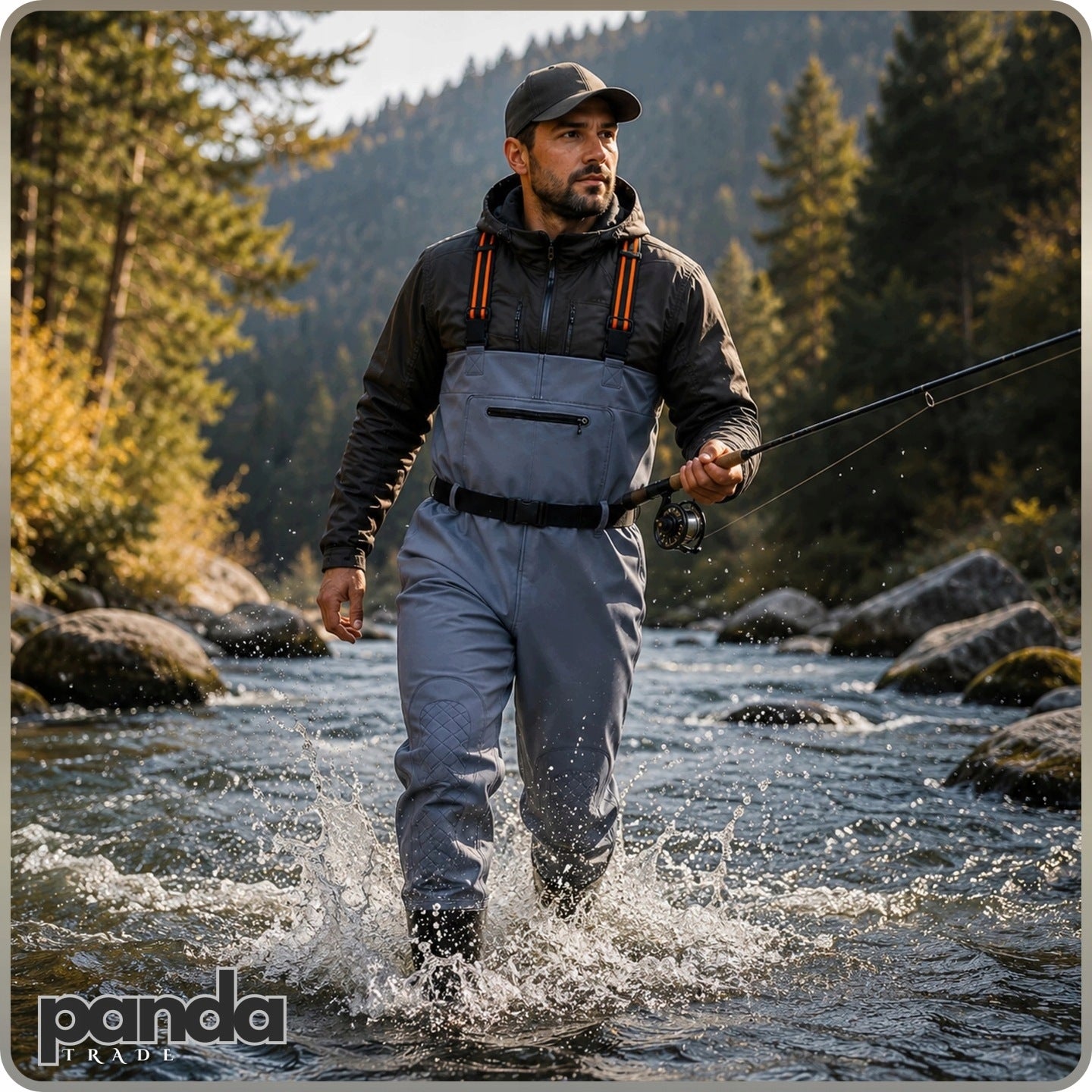 WODERY FISHING PANTS RUBBER WATERPROOF 44 r. Manufacturer code 42r