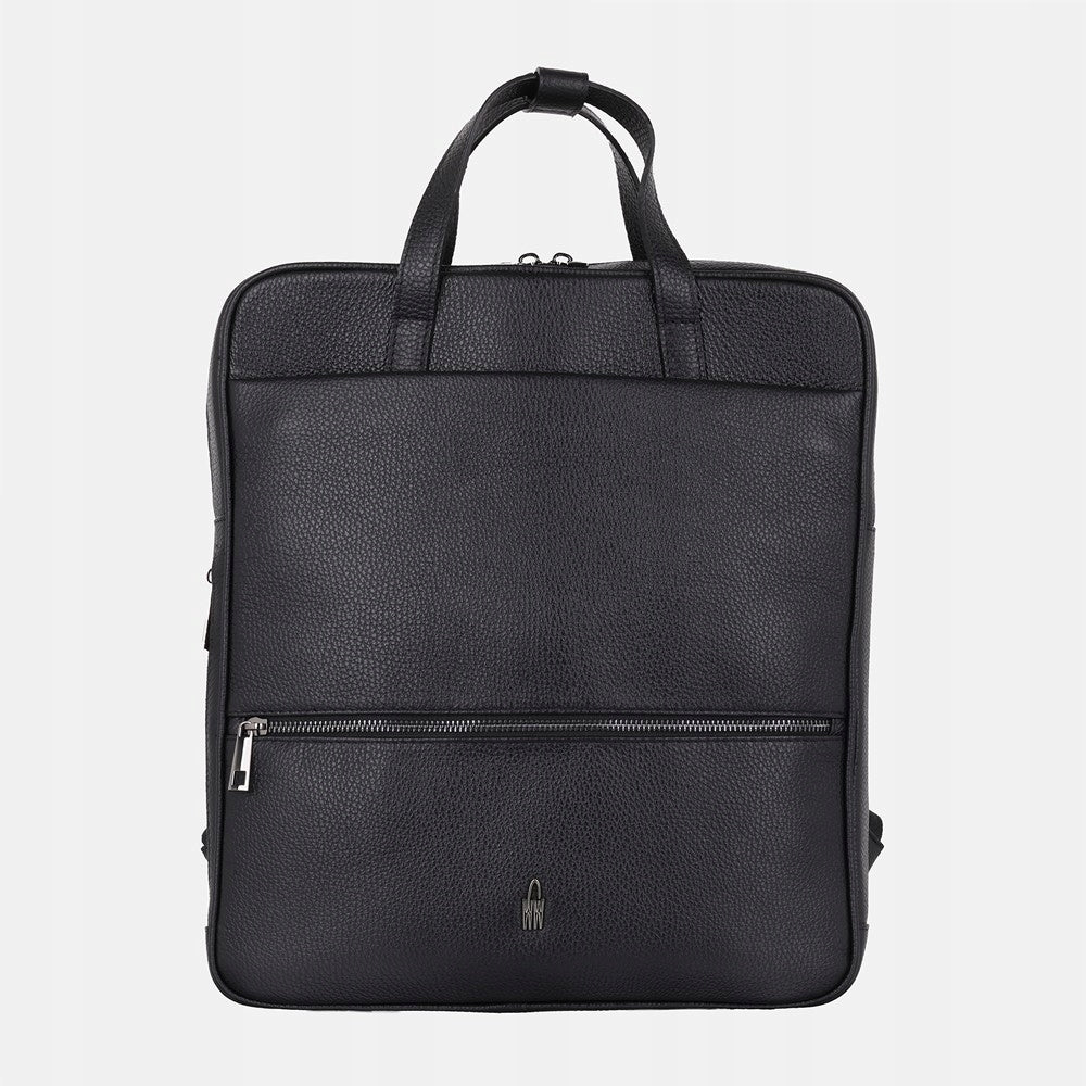 WOJEWODZIC DANTE Backpack men's leather black business laptop A4 Brand Wojewodzic