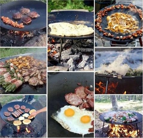 WOK PAN FOR FIRE 55cm THICK SHEET METAL 3 GRILL Manufacturer code 14