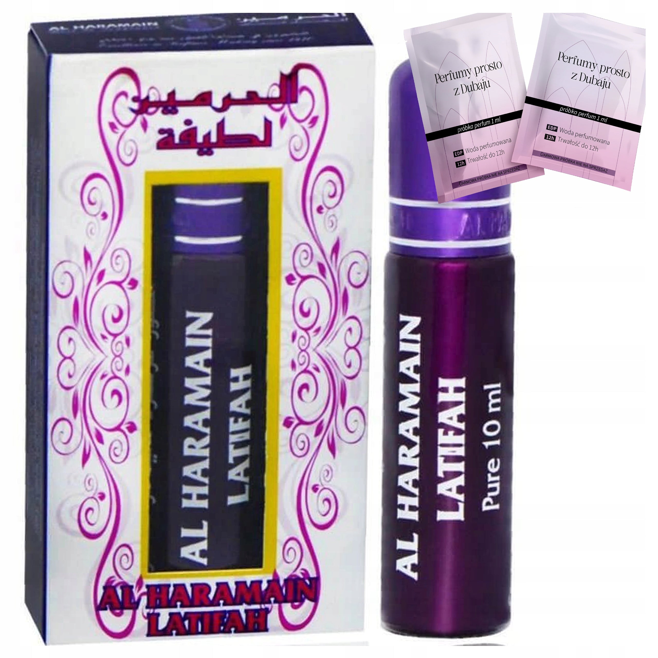 WOMEN'S ARABIC PERFUME AL HARAMAIN LATIFAH IN OIL CONFIDENT + SAMPLES