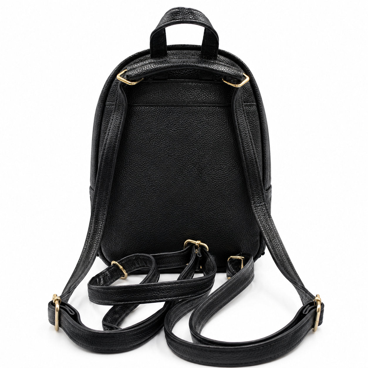 WOMEN'S BACKPACK ECO LEATHER BLACK ELEGANT URBAN CASUAL Brand no brand